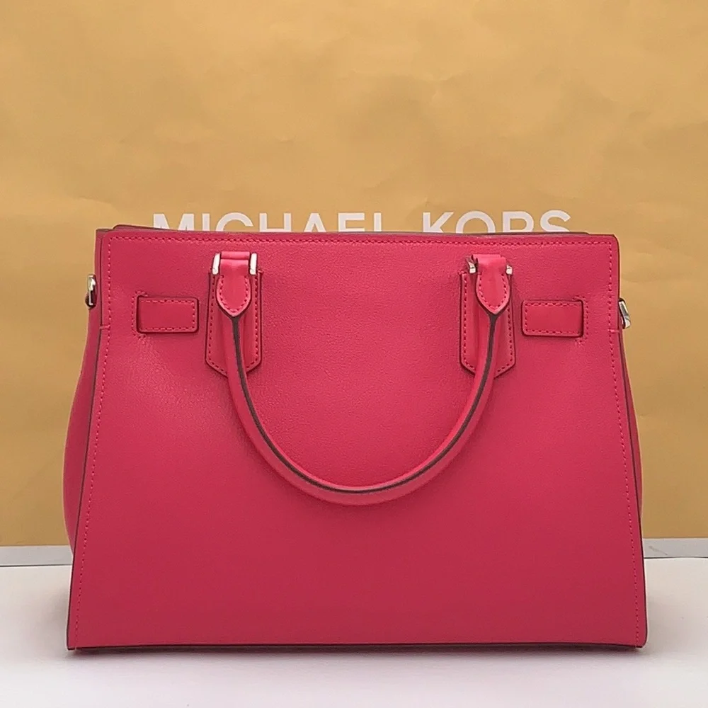 MICHAEL KORS HAMILTON MEDIUM SATCHEL   COLOR: Electric Pink  NWT - Picture 2 of 16
